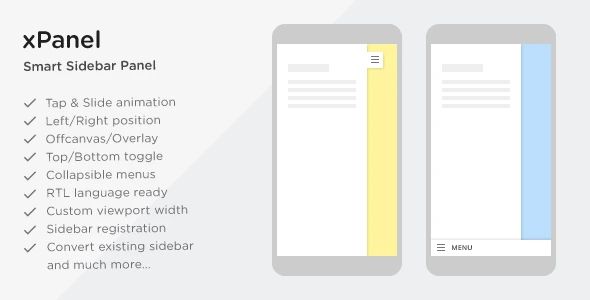 Free xPanel – Smart Sliding Panel and Sidebar Widget Area for WordPress ...